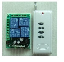 12v learning type four-way wireless remote control switch 24V 4-way multi-channel relay control module point self-locking