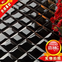 Black mirror edging mirror mosaic glass mosaic small rain mosaic background wall small rain mosaic