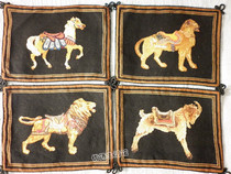 Hand embroidered wool thread embroidery suede embroidered cushion sleeve combined boutique leaning pillowy pillow upscale gift delivery soft dress