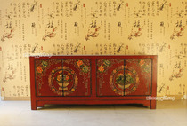 New Chinese style red festive furniture Chinese furniture Hall Hall Hall partition cabinet shoe cabinet cabinet Hall Cabinet