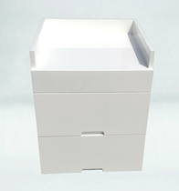 White lacquered nightstand computer cabinet storage locker small cabinet promotional bedside table