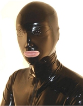  Latex Headgear All-bag Latex Mask Honeycomb Eyemesh Open Nosehole Mouth Latex Coat Mask Head Hood