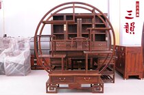 Redwood furniture red sour branch furniture Chinese antique furniture multi-treasure antique frame small semi-round mahogany ancient frame