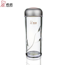 heenoor transparent fashion engraved cup drop resistant mini PC insulation handy water cup 8002