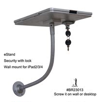 Wall-mounted tablet stand for commercial display advertising with lock for ipad 