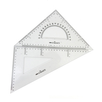 Deli triangle ruler 6430 transparent drawing triangle board set 30cm student ruler office supplies stationery