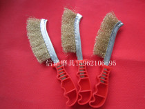 Special steel wire knife brush copper-plated wire brush rust removal knife type steel wire brush knife-shaped steel brush Cleaver brush