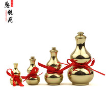 Copper gourd pendant copper gourd solid gourd hollow gourd ornaments five Emperor coins copper gourd pendant