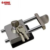 Non-perforated glass door lock Single door push-pull double plug rod Glass door lock plug rod anti-theft store glass lock 113B