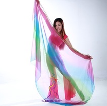 At the end of the year the belly dance scarf simulation silk gradient scarf props 10 colors