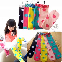 New Korean pure cotton mid-tube childrens socks wild polka dot princess socks special clearance loss clearance