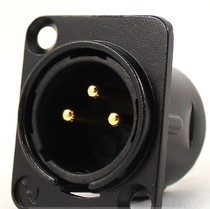 YS146BG black gold three core cannon male seat XLR balance socket