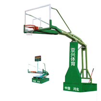 YX-002 manual hydraulic lifting box type mobile basketball stand with tempered glass transparent basketball board