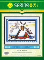 Spring cotton precision printing cross stitch 05124 winter snow early