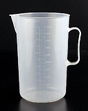 20539 transparent plastic measuring cup with handle handle 2000ml experimental equipment corrosion resistant plastic measuring cup