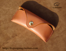  High-end leather glasses cases glasses bags eye boxes pure leather glasses cases handmade leather goods custom-made
