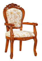 Neoclassical antique European fashion beautifully carved solid wood casual dining chair Computer table Coffee chair