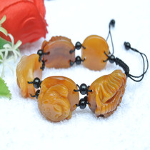 Yunnan Longling Huanglong Jade bracelet five poison hand string handmade carved five poison accessories genuine