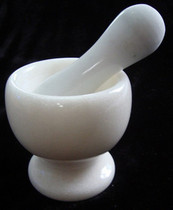 White marble stone mortar Stone Garlic mortar pot Garlic mortar pounding garlic masher Garlic grinder Garlic grinder 