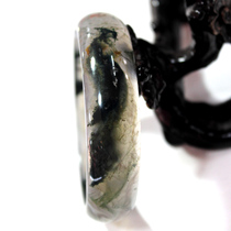 Solitary natural aquatic plant moss agate bracelet pattern branch Peacock court retro noble concubine jade bracelet children