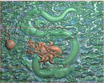 Yunlong roof cabinet upper door panel size 390*309 engraving figure relief map gray-scale carved JDP cable map