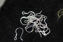 Tibetan Buddhist beads accessories 999 sterling silver ear hook pair