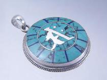 tang mi multiplier Shingon multiplier East multiplier xi tan multiplier pendant Sanskrit da shi zhi Buddha pendant in sterling silver