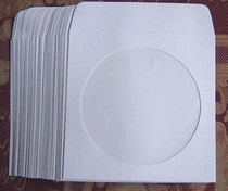Thickened 100g white paper CD CD CD paper bag 100 bag center transparent plastic film
