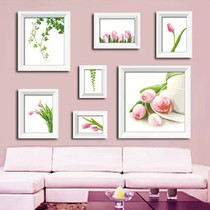 Printed Cross Stitch love tulip seven joint painting wedding room romantic decoration warm house