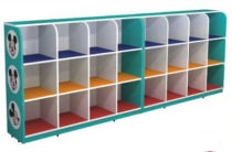 Kindergarten schoolbag Cabinet 12 grid schoolbag rack childrens toy sorting cabinet cupboard storage rack