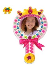 (Toy Fort)New listing Childrens handmade toys Puzzle DIY Mosaic stickers music Princess mirror