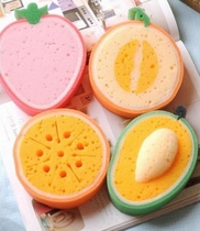 Attractive fruit thick sponge scrub strong decontamination dishwashing cloth dish towel Special