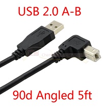 U2-179 elbow USB 2 0 male to B male elbow 90 degree print line hard disk box scanner line 1 6m