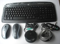 Logitech Wireless Keyboard Mouse set EX110 keyboard LX7 laser mouse big fish head dual-pass receiver