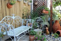  Wrought iron chair Double chair Outdoor furniture Sofa chair Leisure bar chair Sofa bed Balcony courtyard coffee chair