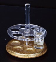 Bar supplies two rows of hand holding frame bullet holder one cup holder shot cup holder six-head rotating cup holder