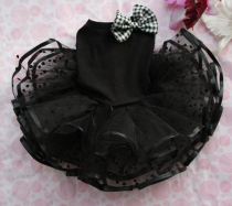 Black super fluffy skirt puppy dog ​​clothes Teddy small puppy French Dou Bichon autumn Pomeranian summer skirt