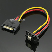 SATA 15Pin serial power extension cord elbow with shrapnel male to female with buckle power cord