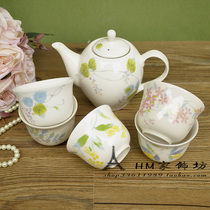 Japanese flower tea pot Heated fruit teapot set Ceramic glass flower tea tea set European afternoon tea set