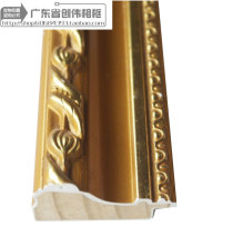 3098-1 Old bright gold (105 meters pieces) cross stitch wood line picture frame decoration solid wood frame photo frame