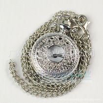 Romantic Tanabata gift silver hollow transparent electronic pocket watch pocket watch sweater chain mini pocket watch 0