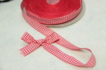 Handmade DIY material gift packaging ribbon ribbon ribbon ribbon red and white lattice cloth bandwidth 71619mm