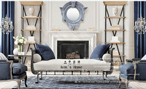 American rural industrialist style Foreign trade original solid wood made old five - floor old bookshelf display stand