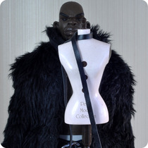 Handmade DIY1: 6 soldier leather strap gun with va coat accessories black leather strip PU cut strip width 4mm 0 4mm