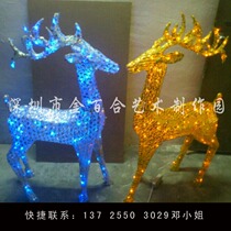 Christmas Deer Glowing Deer Sika Deer Christmas Park Mall Hotel Church Christmas Supplies