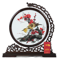 Xiang embroidery Magpie plum blossom Interior decoration Home decoration Wedding supplies Hand embroidery Non-cross stitch