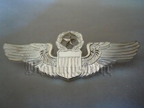 Early American Army Air Force Advanced Flying Silver Brast Pilot Silver Flying Wing Metal Brrack Badge