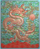 1 side dragon computer fine carving wood stone and jade relief engraving gray scale design material source file
