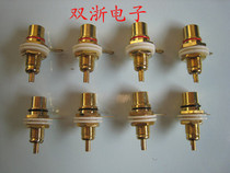 8-3 seat lotus socket RCA ferry Ginza RCA seat full copper RCA seat RCA socket (new)