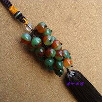 Natural agate financial resources rolling car hanging gourd car ornaments Fulu Ping An car accessories